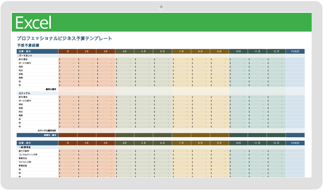 専門的なビジネス予算